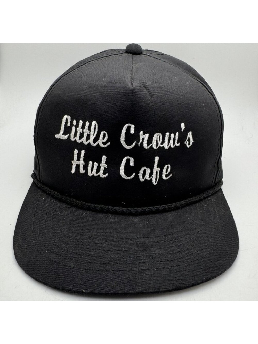 Little Crow's Hut Cafe Snapback Hat Baseball Cap Adjustable Luna Basics Black
